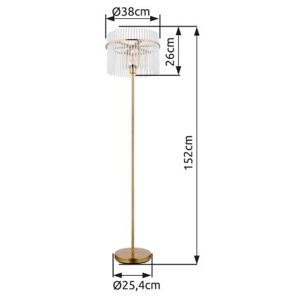 Globo - Stojacia lampa 1xE27/60W/230V zlatá