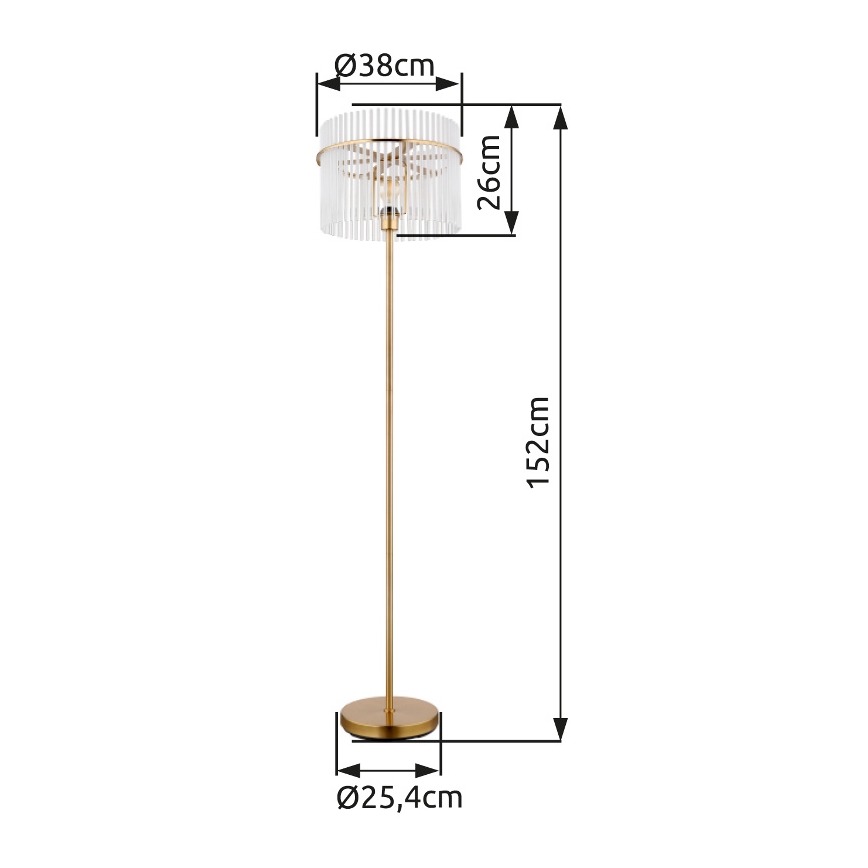 Globo - Stojacia lampa 1xE27/60W/230V zlatá