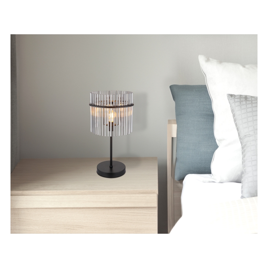 Globo - Stolná lampa 1xE27/60W/230V pr. 30 cm čierna