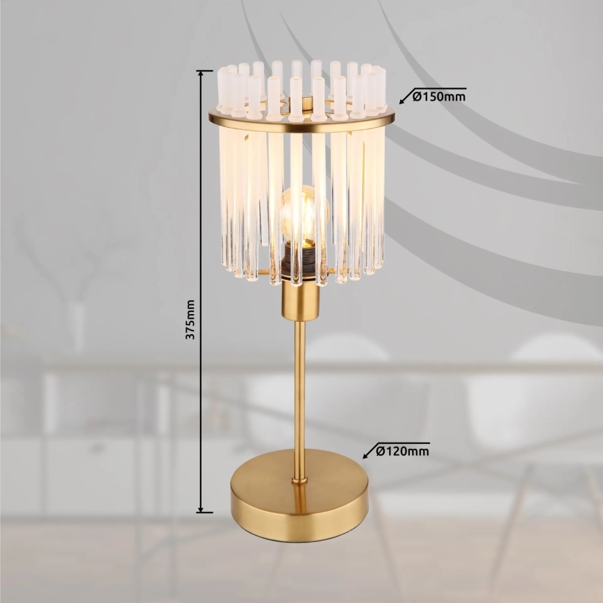 Globo - Stolná lampa 1xE14/40W/230V pr. 15 cm zlatá