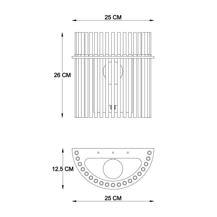 Globo - Nástenné svietidlo 1xE27/60W/230V čierna