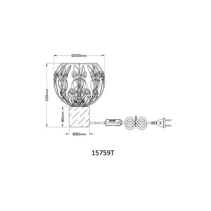 Globo - Stolná lampa 1xE27/40W/230V