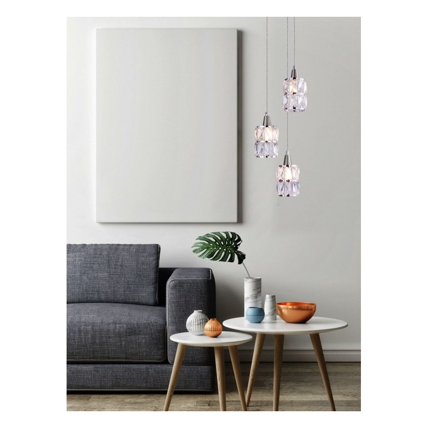 Globo 15760-3 - Krištáľový luster na lanku WOLLI 3xE14/40W/230V