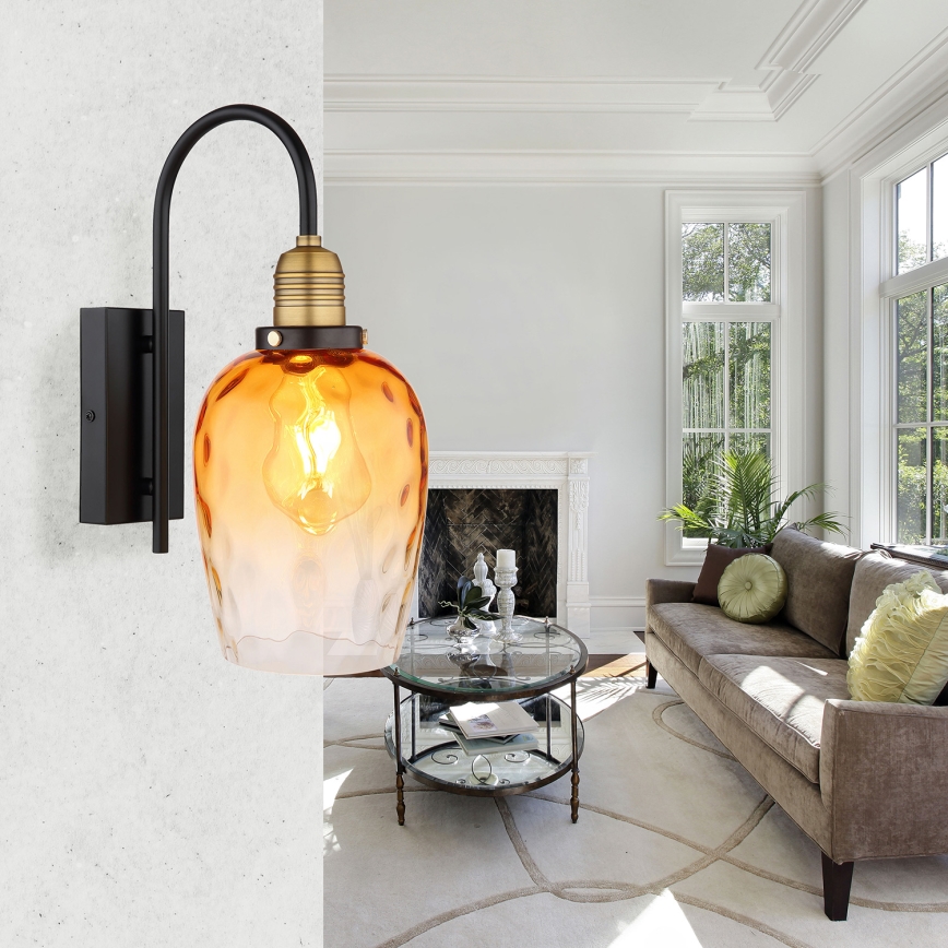 Globo - Nástenná lampa 1xE27/60W/230V oranžová