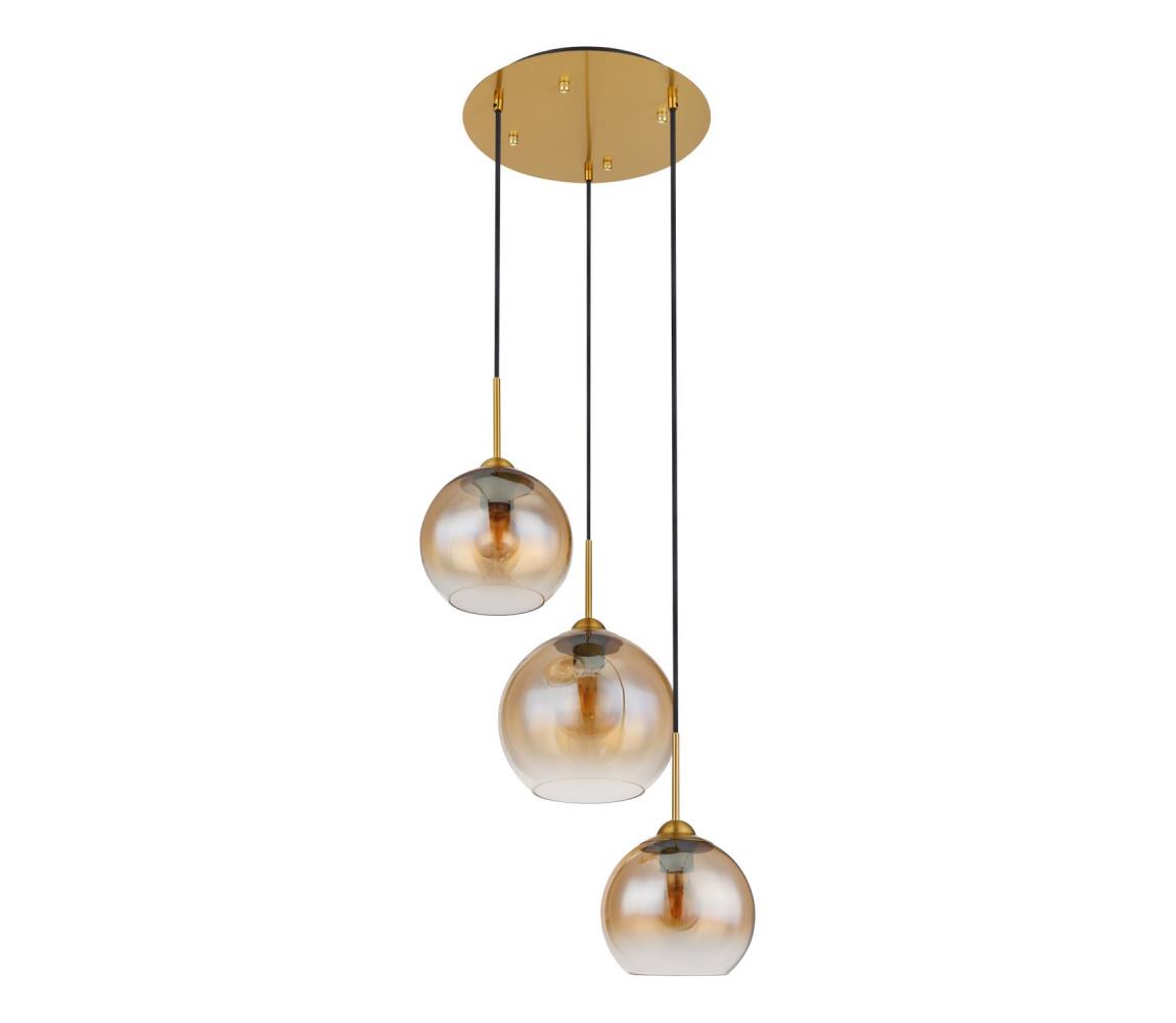 Globo 15788-3H - Závesný luster na lanku JAMESSA 3xE27/60W/230V mosadz 15788-3H