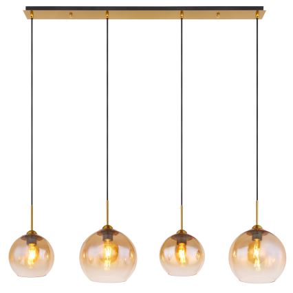 Globo - Luster na lanku 4xE27/60W/230V mosadz