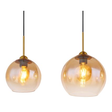 Globo - Luster na lanku 4xE27/60W/230V mosadz
