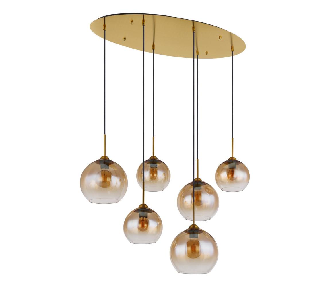 Globo 15788-6H - Luster na lanku JAMESSA 6xE27/60W/230V mosadz 15788-6H