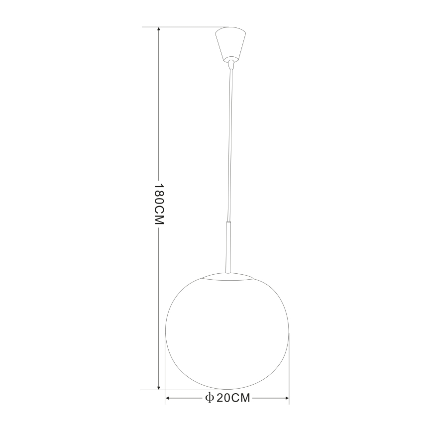 Globo - Luster na lanku 1xE27/60W/230V pr. 20 cm