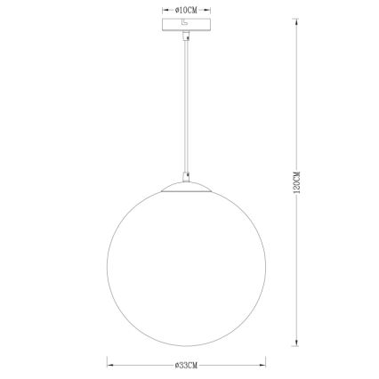 Globo - Luster na lanku 1xE27/40W/230V pr. 33 cm