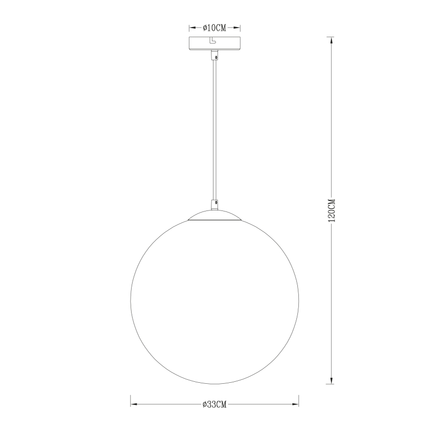 Globo - Luster na lanku 1xE27/40W/230V pr. 33 cm