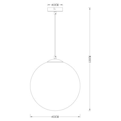 Globo - Luster na lanku 1xE27/40W/230V pr. 33 cm