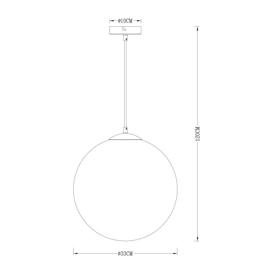 Globo - Luster na lanku 1xE27/40W/230V pr. 33 cm