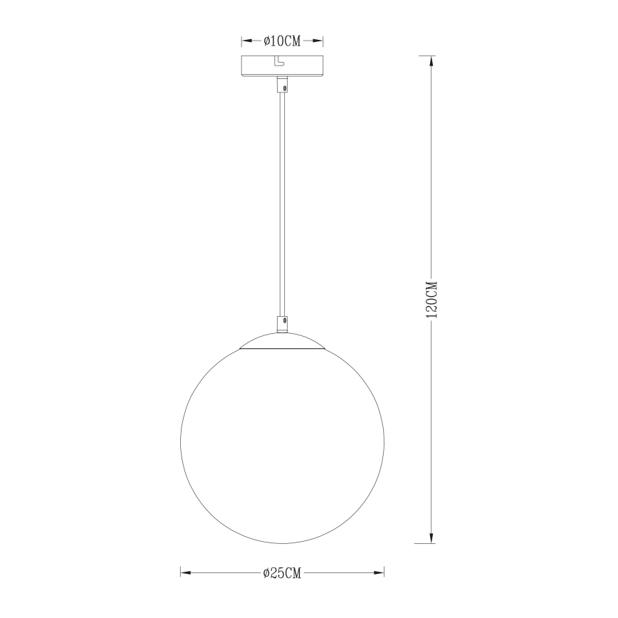 Globo - Luster na lanku 1xE27/40W/230V pr. 30 cm