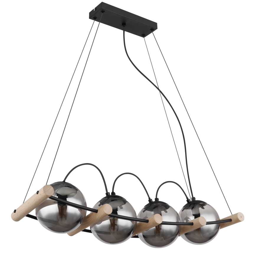 Globo - Luster na lanku 4xE14/15W/230V kaučukovník