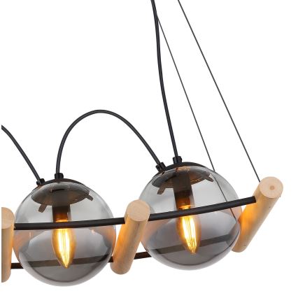 Globo - Luster na lanku 4xE14/15W/230V kaučukovník
