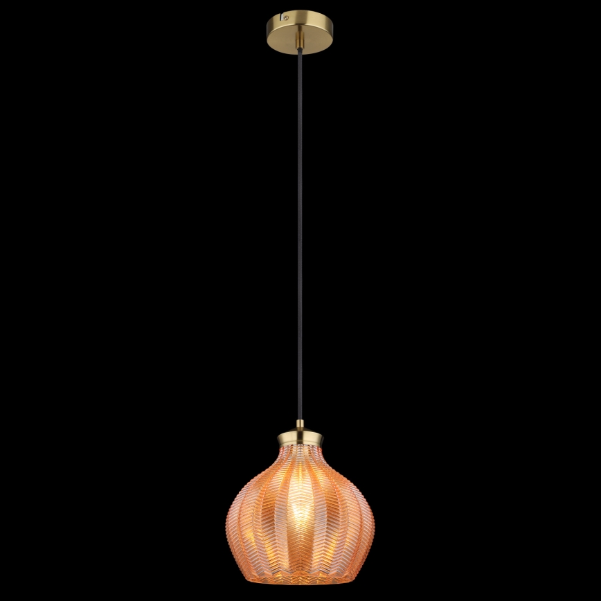 Globo - Luster na lanku 1xE27/60W/230V pr. 22 cm zlatý