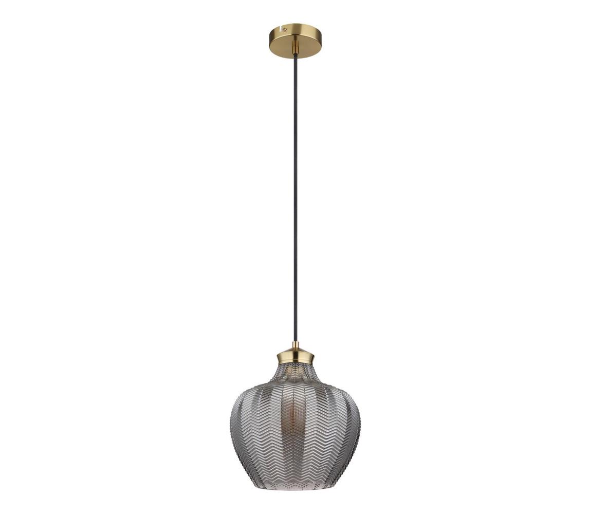 Globo 15898H1 - Závesné svietidlo na lanku JESSICA 1xE27/60W/230V priemer 22 cm dymové 15898H1