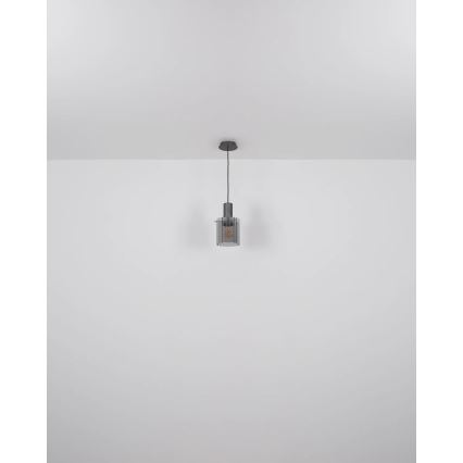 Globo - Luster na lanku 1xE27/40W/230V pr. 18 cm hnedá