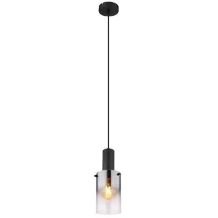 Globo - Luster na lanku 1xE27/40W/230V pr. 12,5 cm čierna