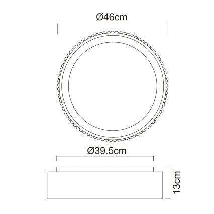 Globo - LED stropné svietidlo LED/45W/230V 2700/4000/6000K pr. 46 cm biela