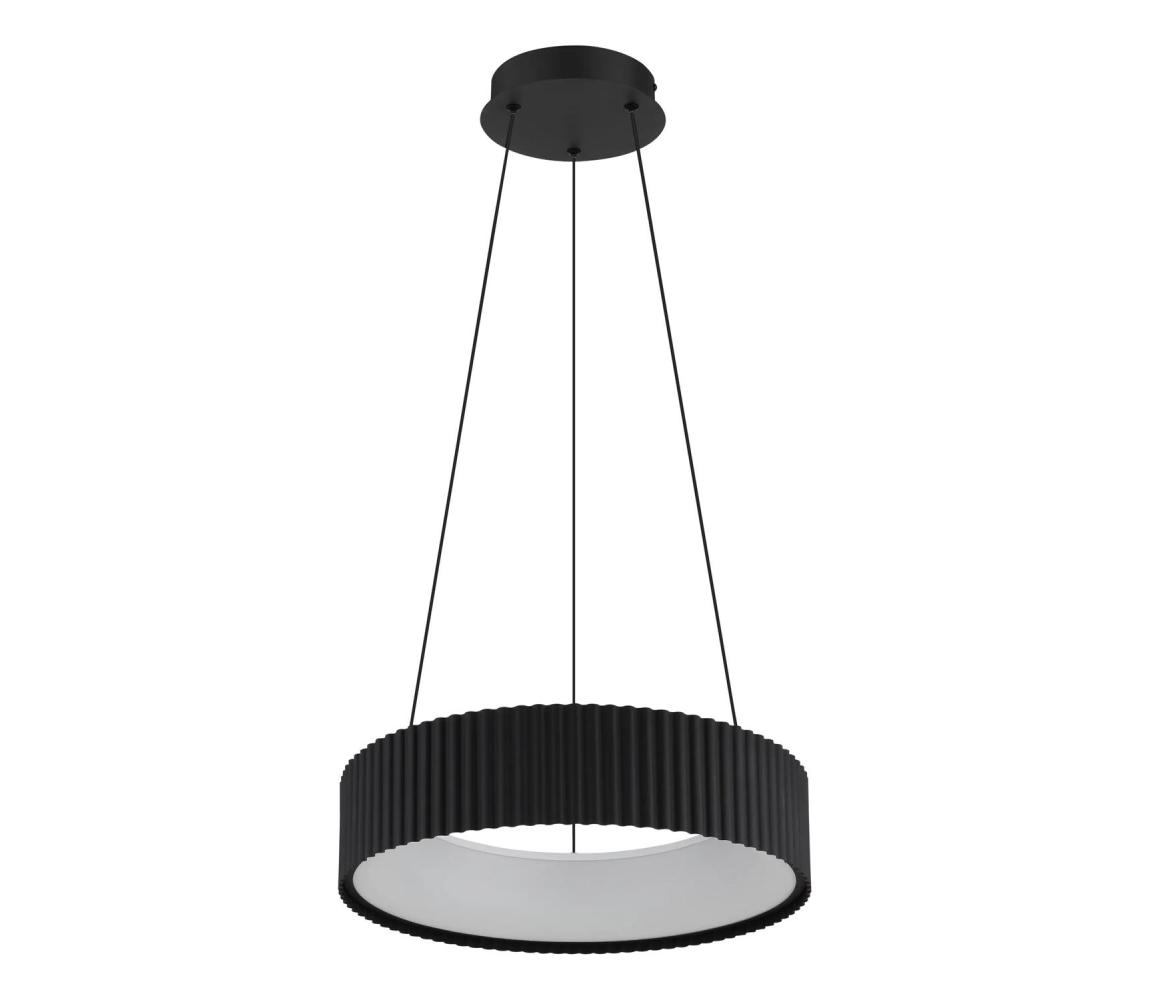Globo 15924S - LED závesný luster KEMP na lanku LED/45W/230V priemer 46 cm čierny 15924S