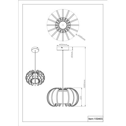 Globo - LED Stmieva­teľný luster na lanku LED/40W/230V 3000K