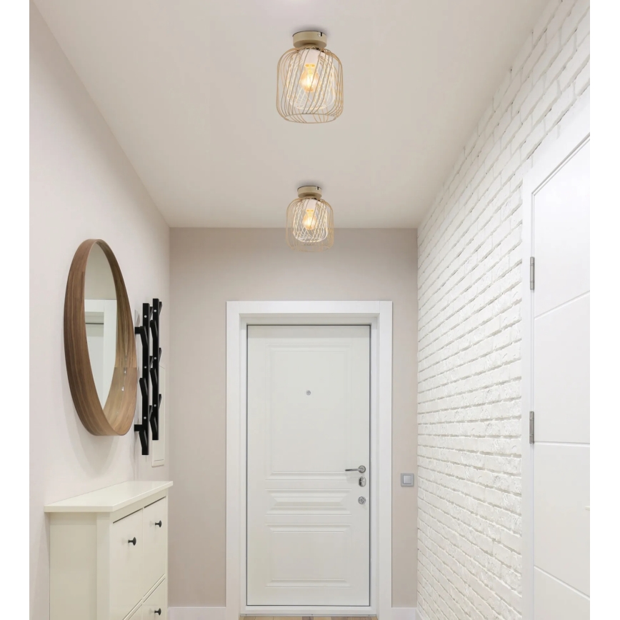 Globo - Stropné svietidlo 1xE27/40W/230V pr. 18 cm béžová/biela