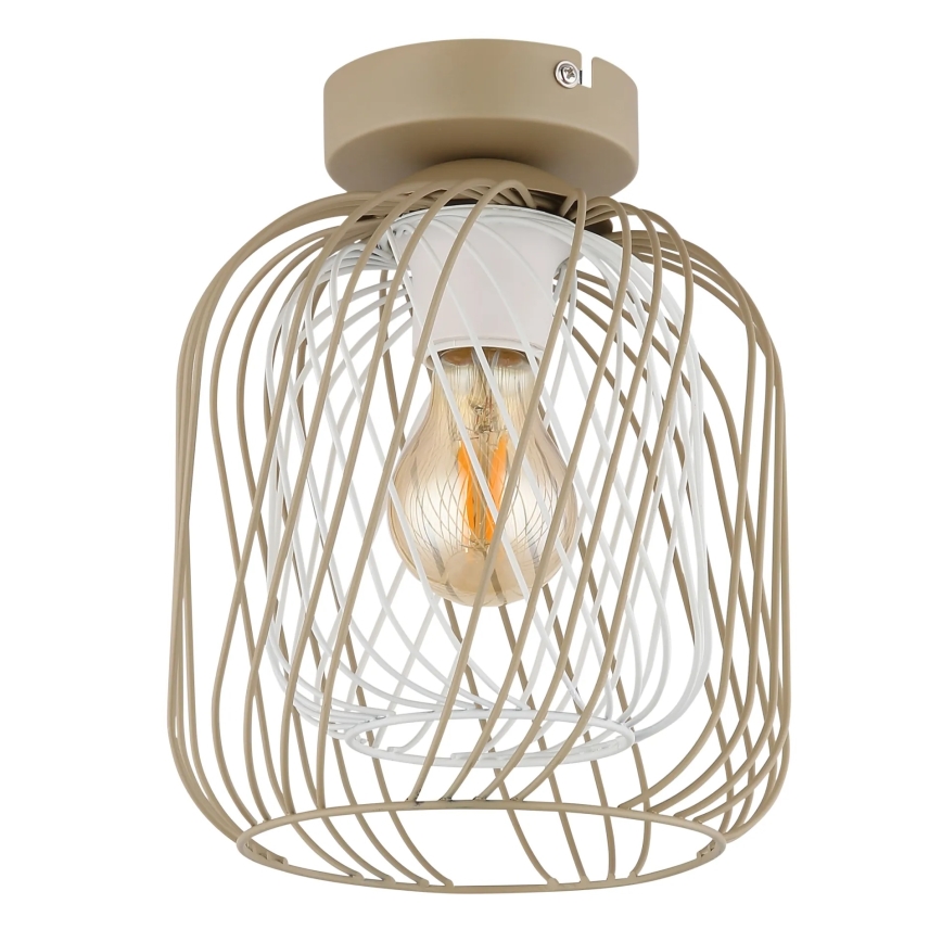 Globo - Stropné svietidlo 1xE27/40W/230V pr. 18 cm béžová/biela