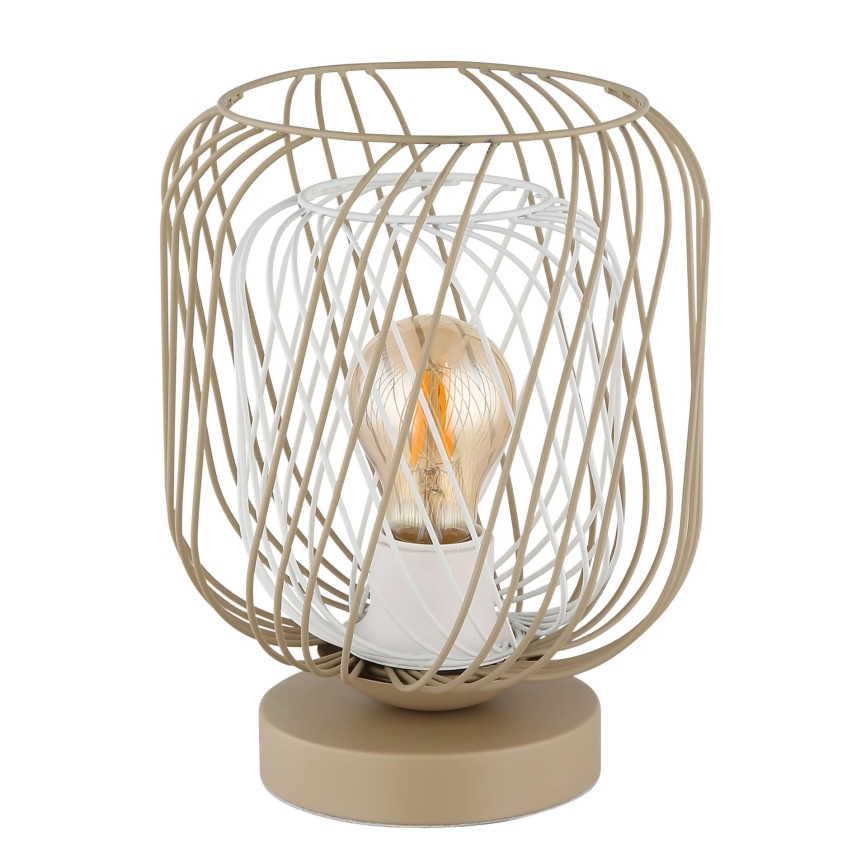 Globo - Stolná lampa 1xE27/40W/230V béžová/biela