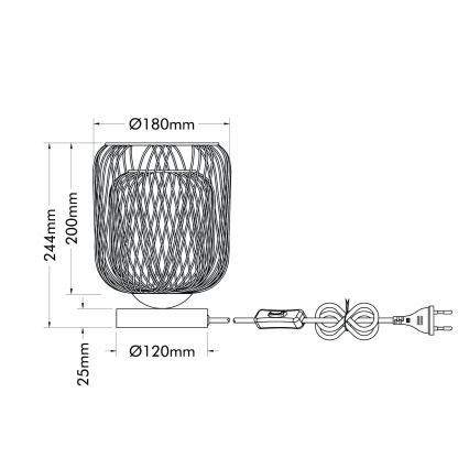 Globo - Stolová lampa 1xE27/40W/230V