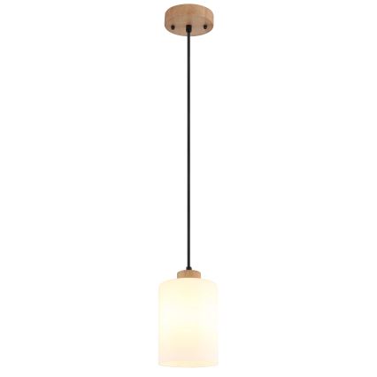 Globo - Luster na lanku 1xE27/60W/230V dub/biela