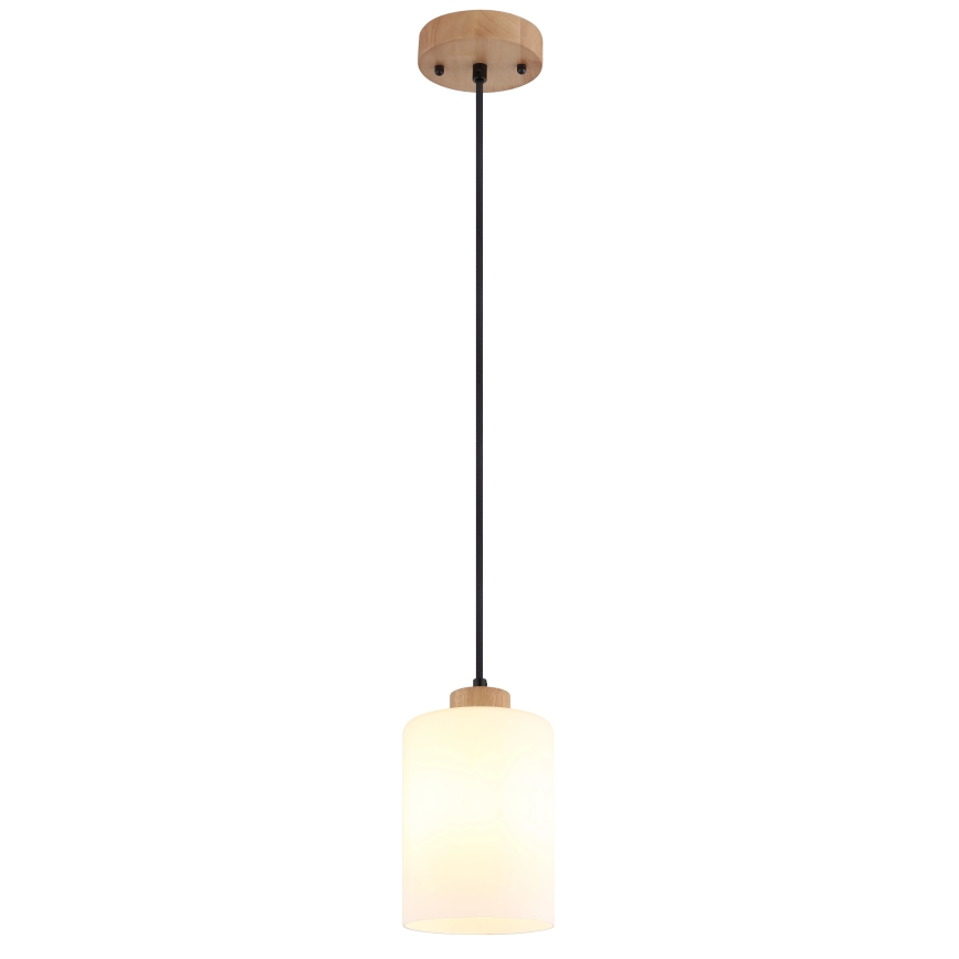 Globo - Luster na lanku 1xE27/60W/230V dub/biela