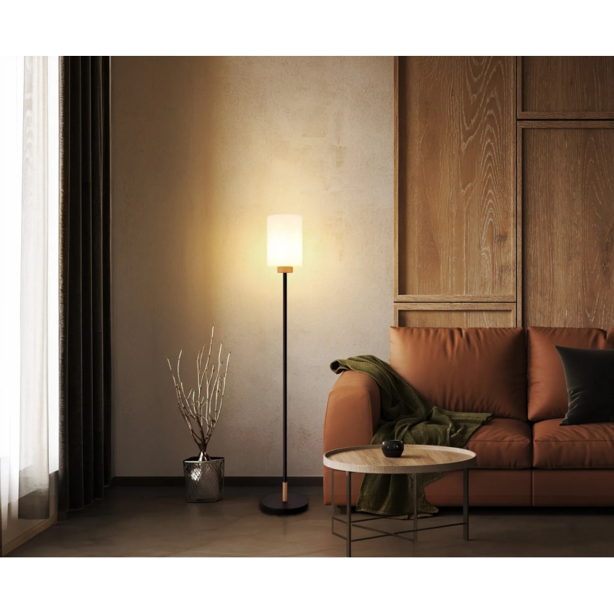 Globo - Stojacia lampa 1xE27/60W/230V čierna/biela