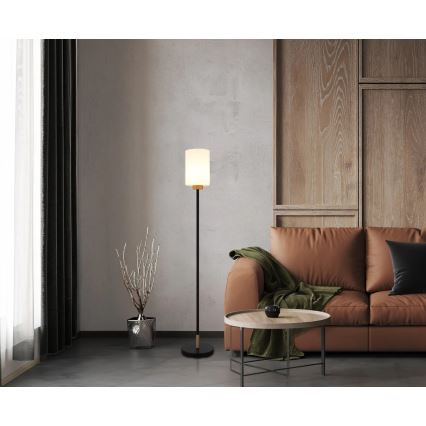 Globo - Stojacia lampa 1xE27/60W/230V čierna/biela