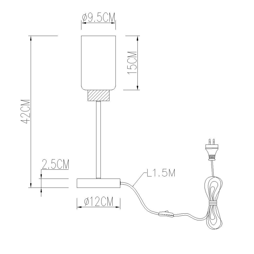 Globo - Stolová lampa 1xE27/60W/230V čierna/biela
