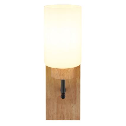 Globo - Nástenné svietidlo 1xE27/60W/230V dub/biela