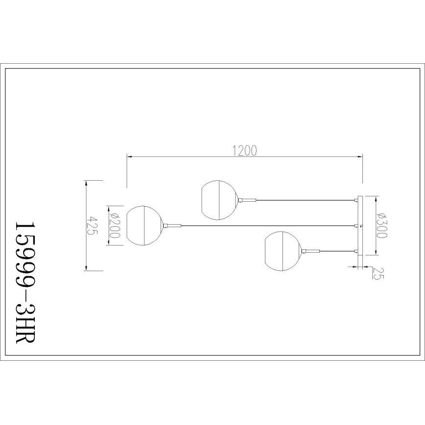 Globo - Závesné svietidlo s lankom 3xE27/60W/230V