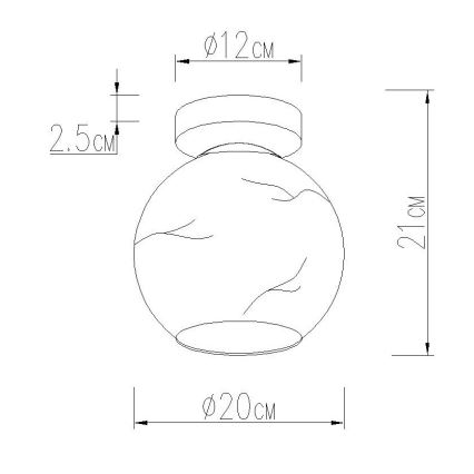 Globo - Stropné svietidlo 1xE27/60W/230V priemer 20 cm
