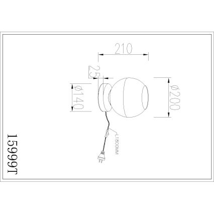 Globo - Stolná lampa 1xE27/60W/230V