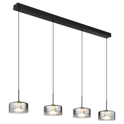 Globo - LED luster na lanku LED/24W/230V čierna/dymová