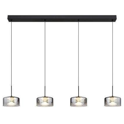 Globo - LED luster na lanku LED/24W/230V čierna/dymová