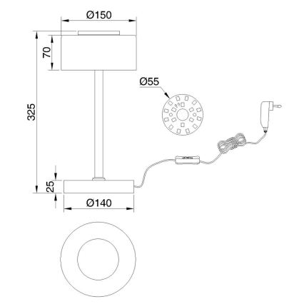 Globo - LED stolná lampa LED/6W/230V