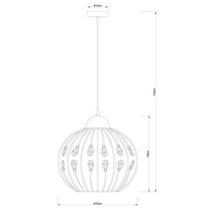 Globo - Závesný luster na lanku 1xE27/60W/230V pr. 40 cm