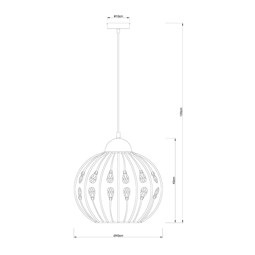 Globo - Závesný luster na lanku 1xE27/60W/230V pr. 40 cm