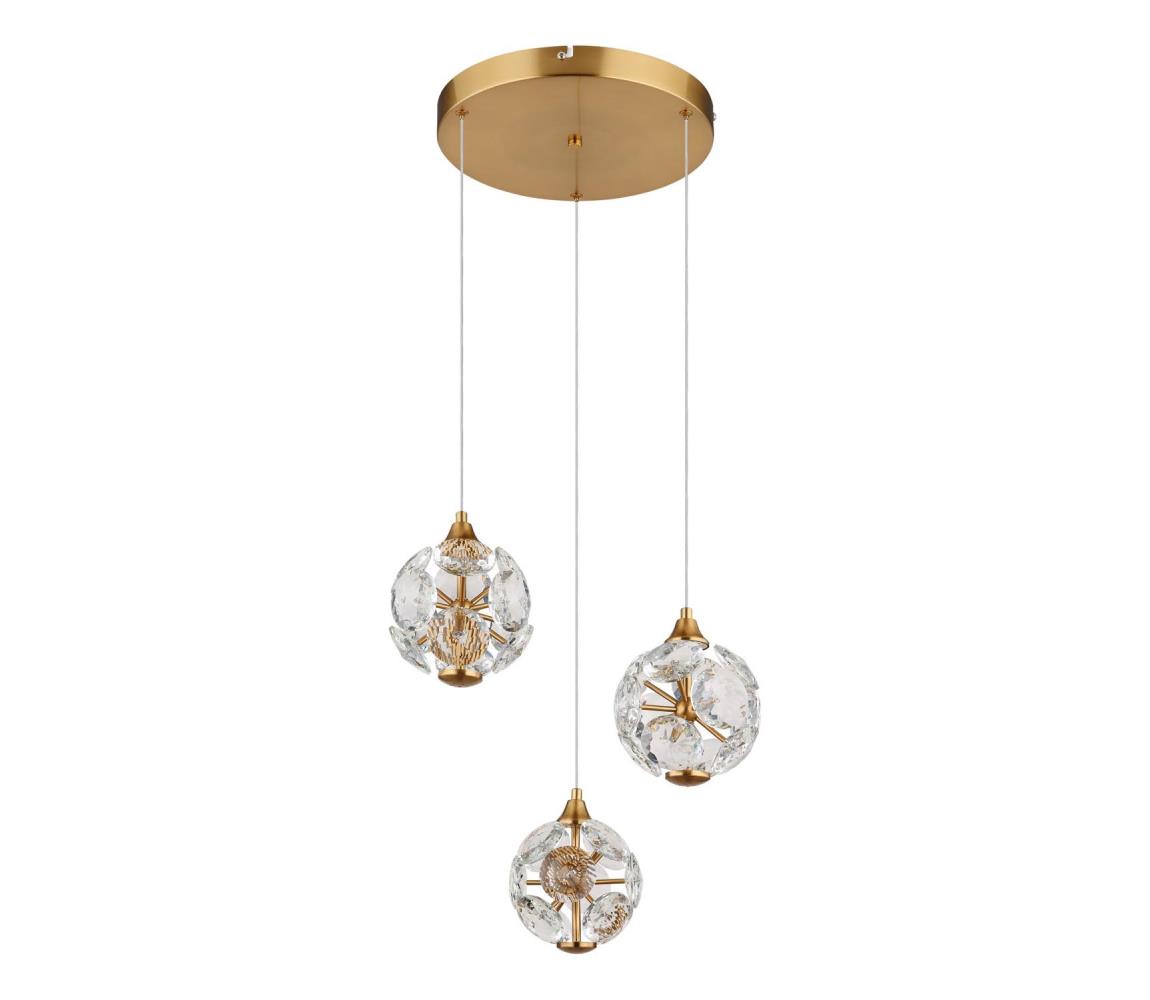 Globo 16047-3H - LED závesný luster na lankách VIRINA LED/24W/230V 3000K zlatý 16047-3H