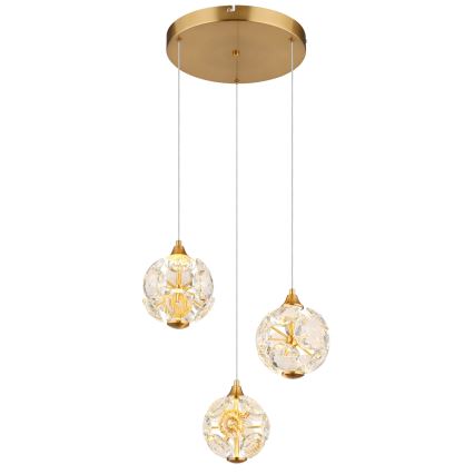 Globo - LED luster na lanku LED/24W/230V 3000K zlatý