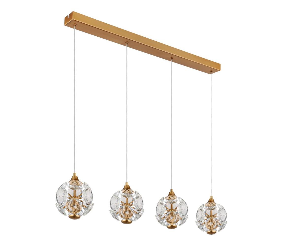 Globo 16047-4H - LED luster na lanku VIRINA LED/32W/230V 3000K zlatý 16047-4H
