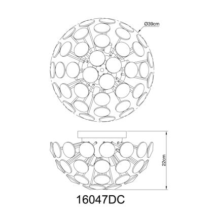 Globo - Stropné svietidlo 10xG9/7W/230V lesklý chróm pr. 39 cm