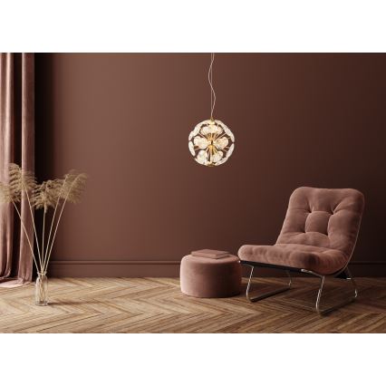 Globo - LED luster na lankách LED/12W/230V 3000K zlatý